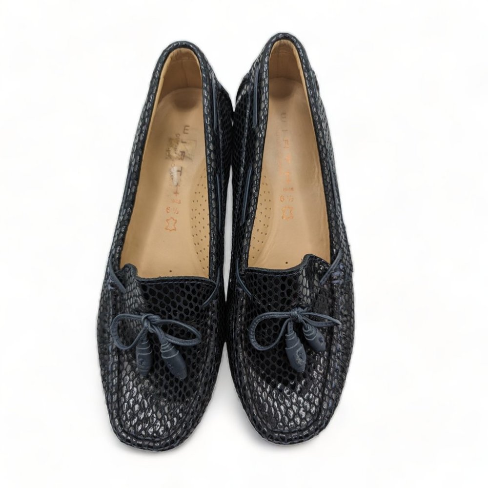 WIRTH 6.5M Mcassin Loafer Tassels Genuine Leather Black Arch Support Comfort - Picture 4 of 11